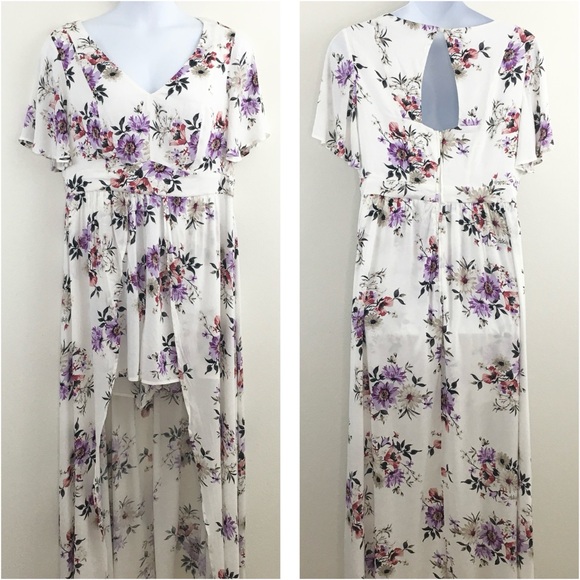 torrid Pants - Torrid | Floral Shorts Romper with Open Front Skirt